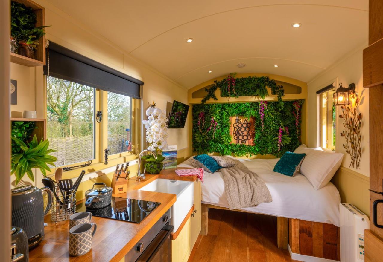 Hillside View Shepherds Hut - Ockeridge Rural Retreats Little Witley Esterno foto