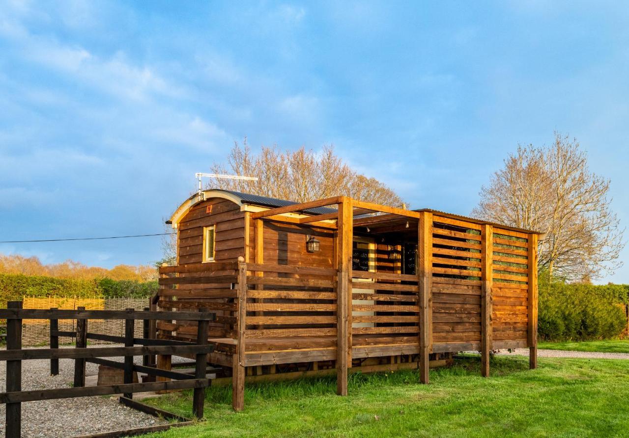 Hillside View Shepherds Hut - Ockeridge Rural Retreats Little Witley Esterno foto
