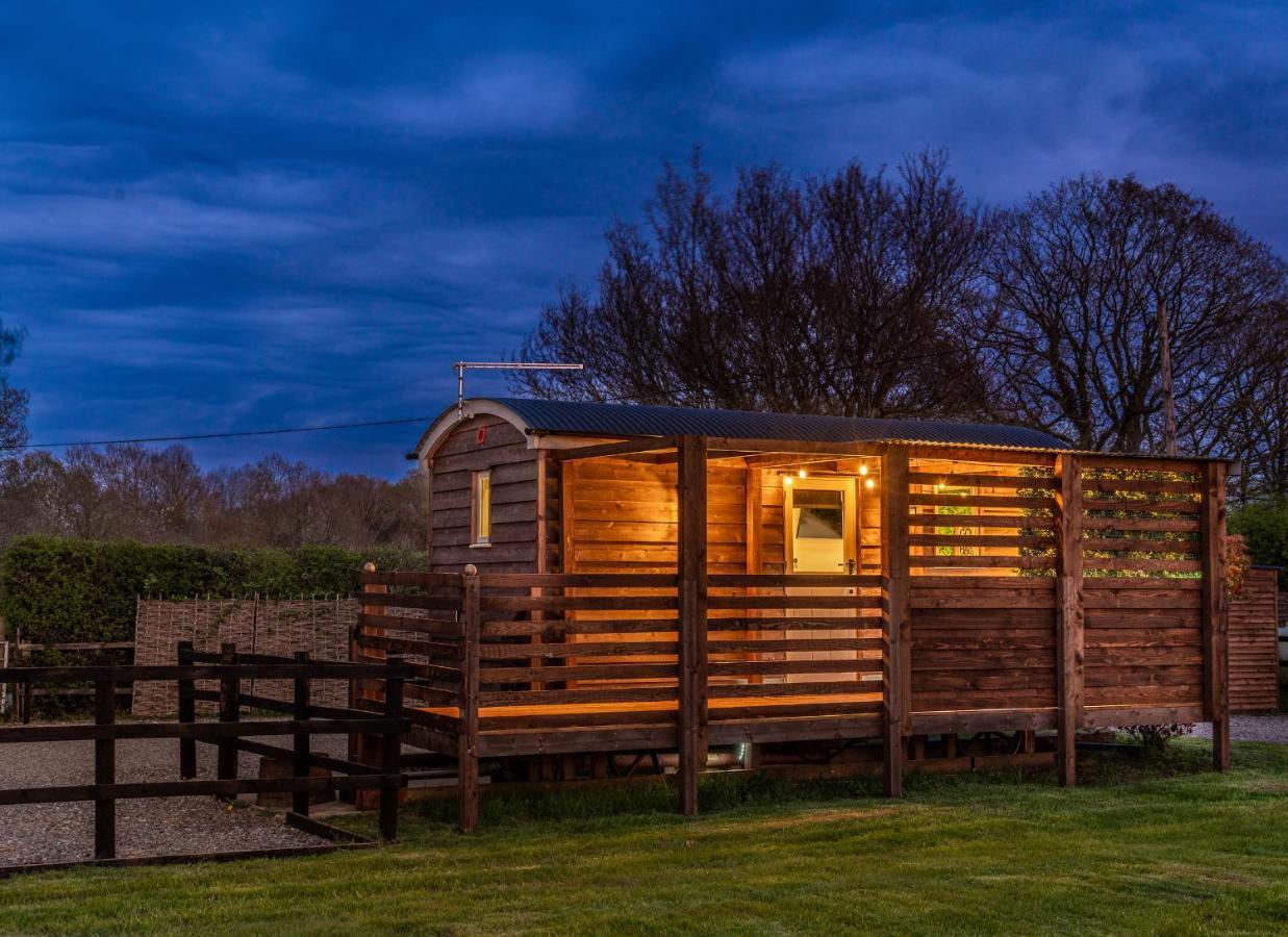 Hillside View Shepherds Hut - Ockeridge Rural Retreats Little Witley Esterno foto